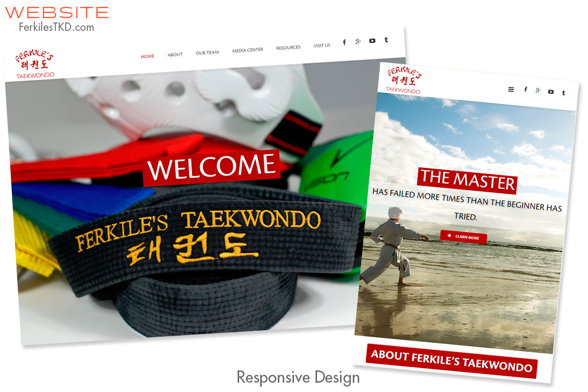 Ferkiles TKD Website Design, Production, Planning and Strategy